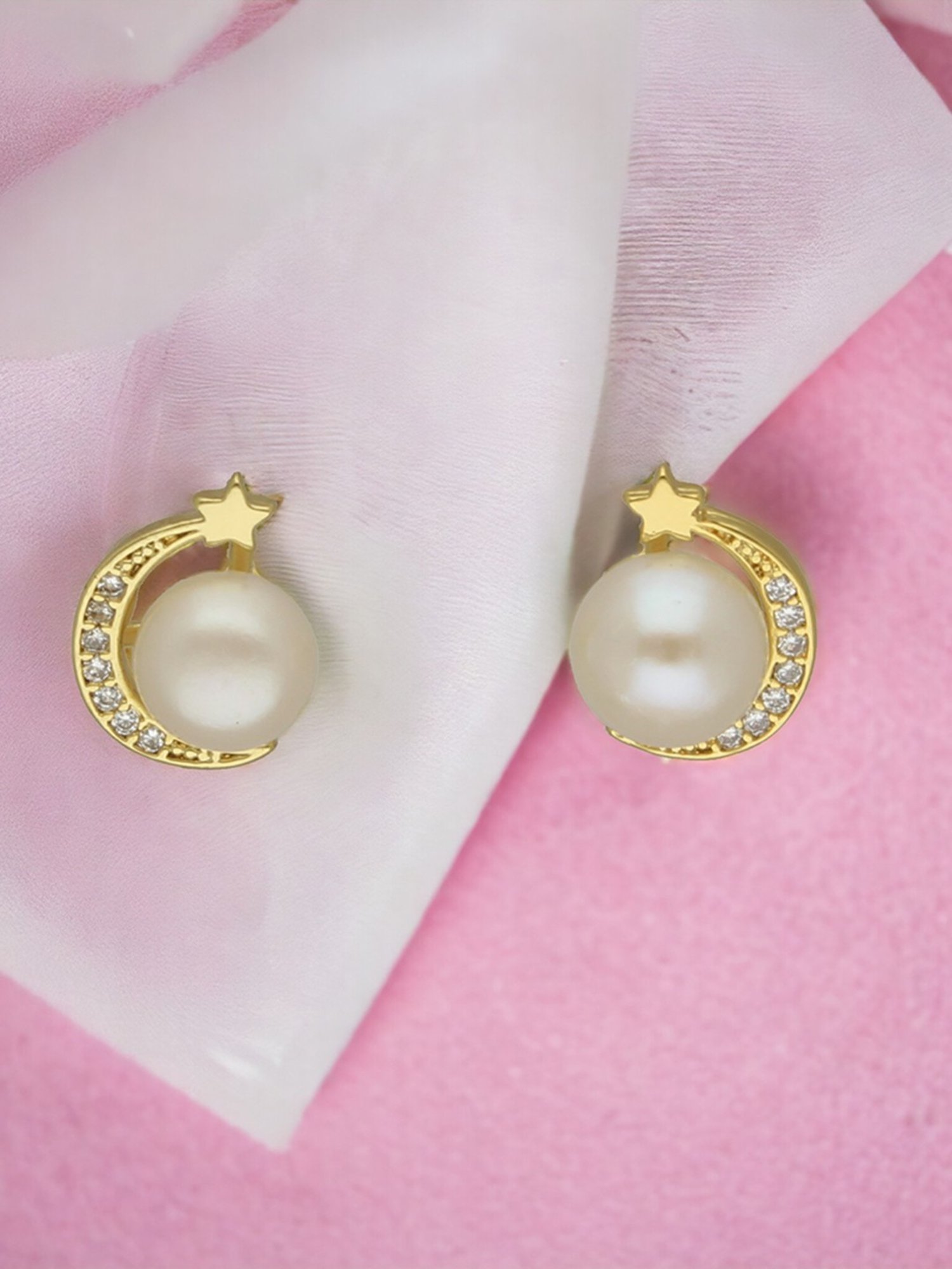 Sri Jagdamba Pearls Royal Pearl Stud Earrings
