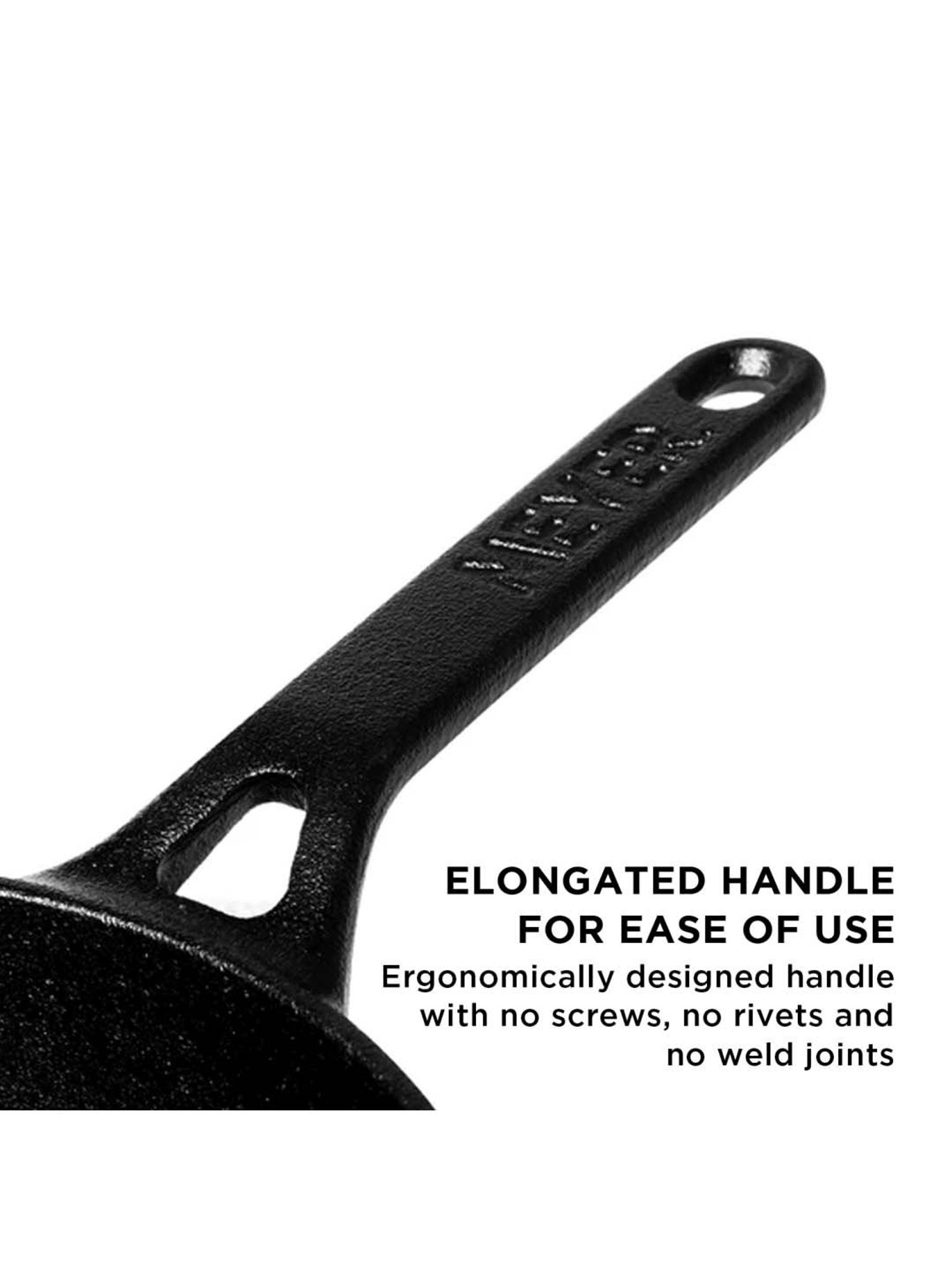 Meyer Pre-Seasoned Cast Iron Deep Frypan/Skillet, 18cm