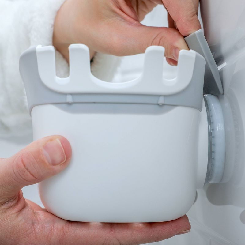 On the Dot Suction Shower Basket Caddy Gray - Slipx Solutions