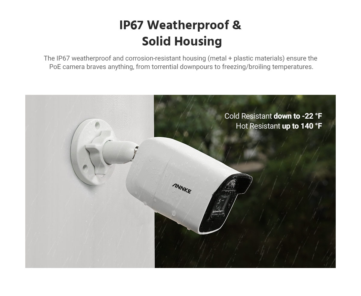 ANNKE 8MP 4K Ultra HD PoE ONVIF NVR Dome Security Camera System with H.265+ Coding 4K Wired HD Outdoor Indoor IP67 Weatherproof Cameras IK10 Vandal-Proof Audio Recording