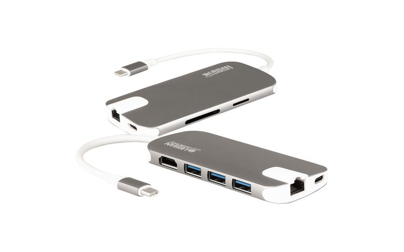 Urban Factory USB Type-C Mobile Station - for Notebook - 45 W - USB Type C - 3 x USB Ports - 3 x USB 3.0 - Network (RJ-45) - HDMI - Wired