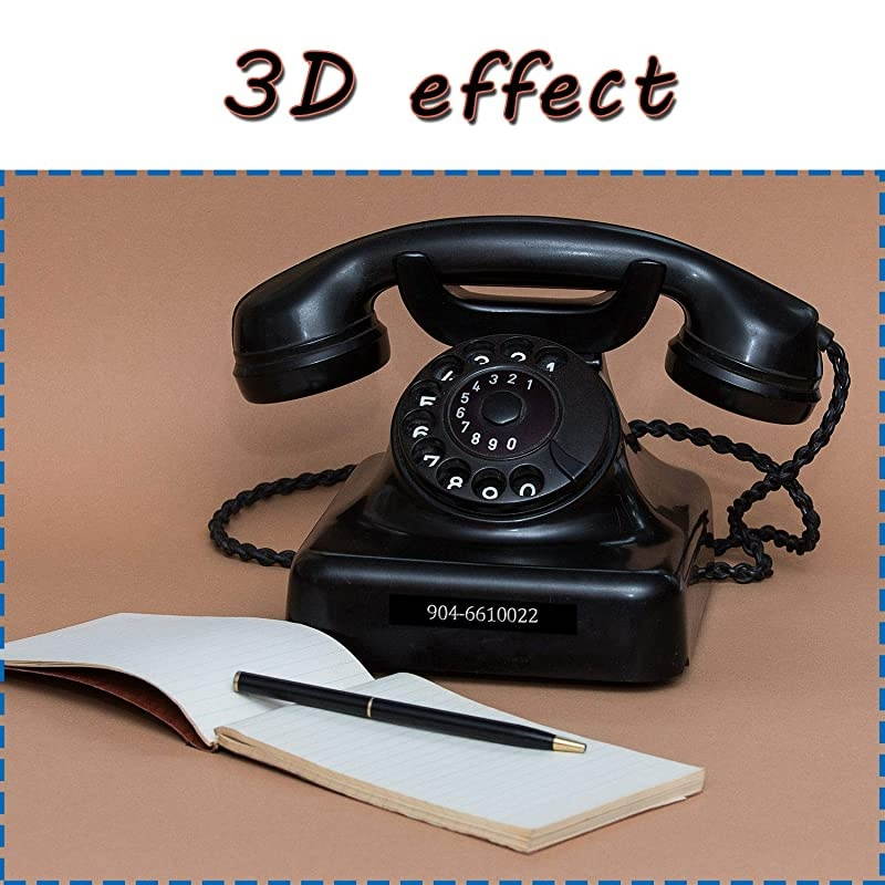 Replacement 3D Plastic 9mm Embossing Tapes 38 x 98 Compatible for Dymo Embossing Label Maker Organizer Xpress 12965 Xpress Pro 12966 Office Mate II 154000 White Print on Black 10Pack