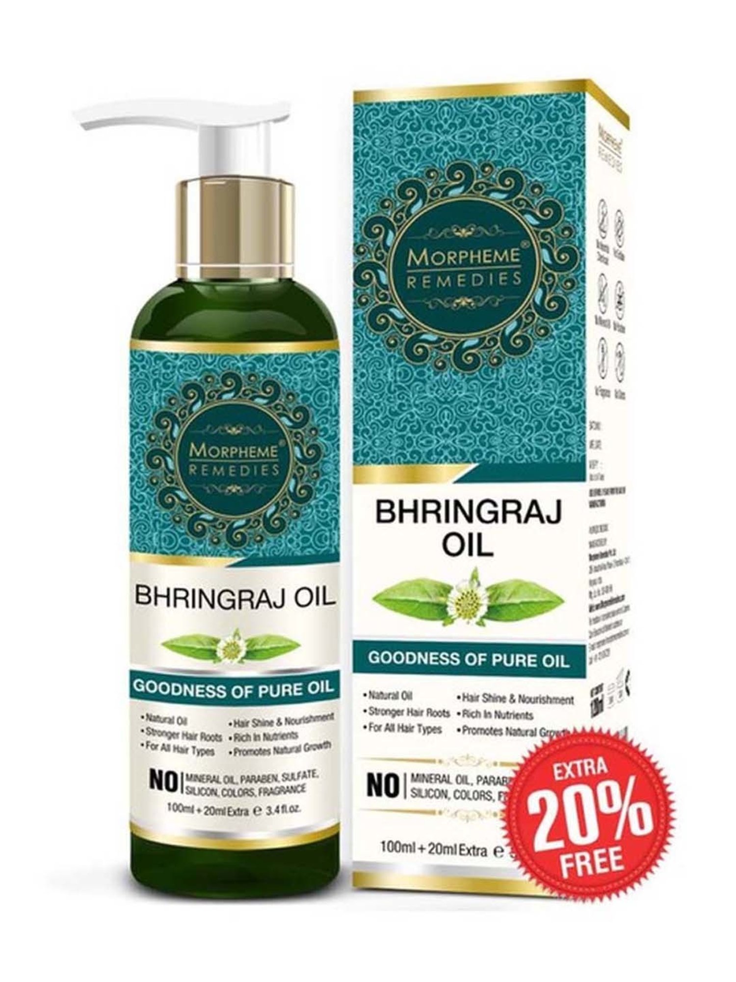 Morpheme Remedies Pure Bhringraj Oil - 120 ml