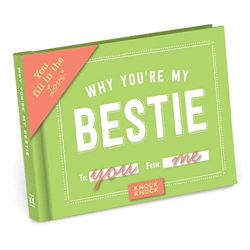 knock knock why you're my bestie fill in the love book fillintheblank gift journal, 4.5 x 3.25inches