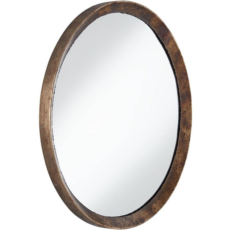 Uttermost Tortin Jagged Edge 34" Round Wall Mirror