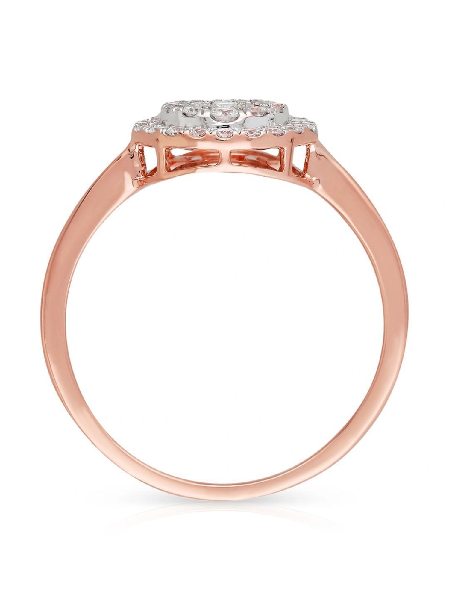 Mia By Tanishq Nature's Finest 14k Yellow Zigzag Treasures Gold Diamond Ring