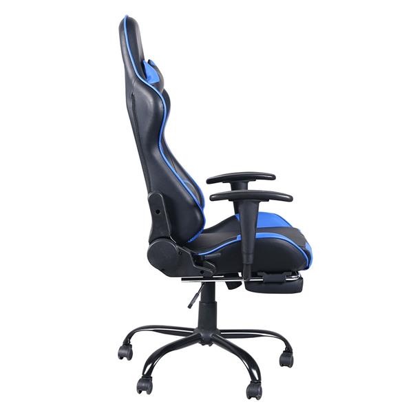 High Back Swivel Chair Racing Gaming Chair Office Chair with Footrest Tier Office Desk Chair Home Single Sofa Chair with Headrest(Red)