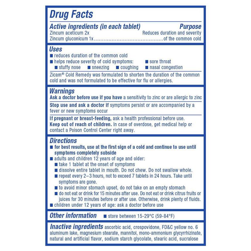 Zicam Quick Dissolve Tablets - Citrus - 25ct