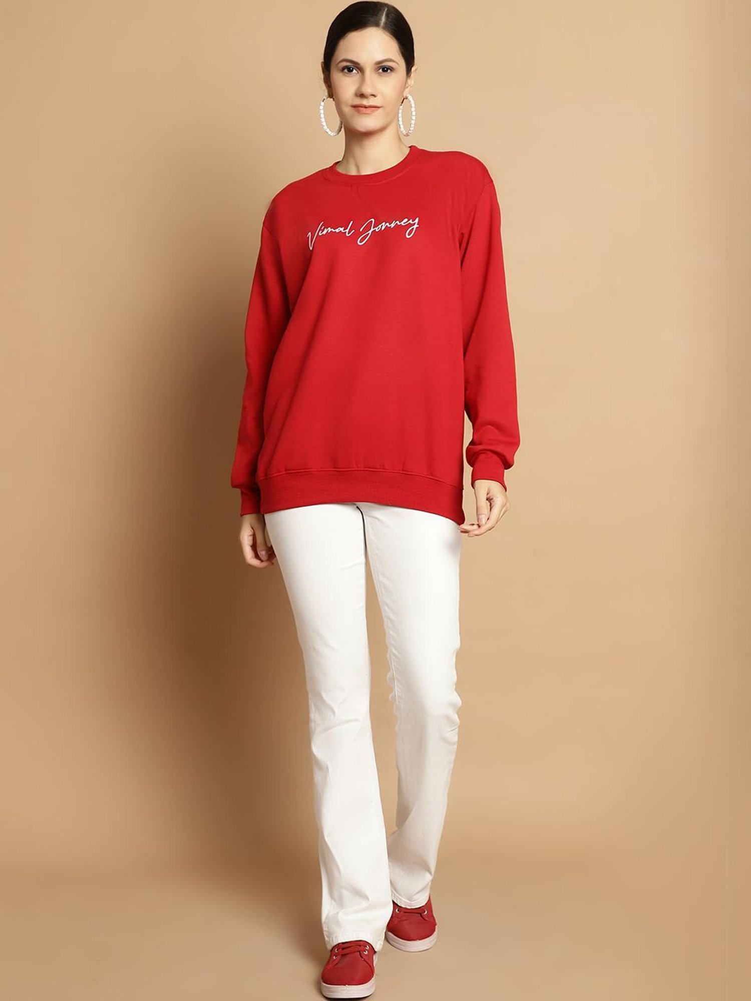 Vimal Jonney Maroon & Rust Printed Sweatshirt - Pack Of 2