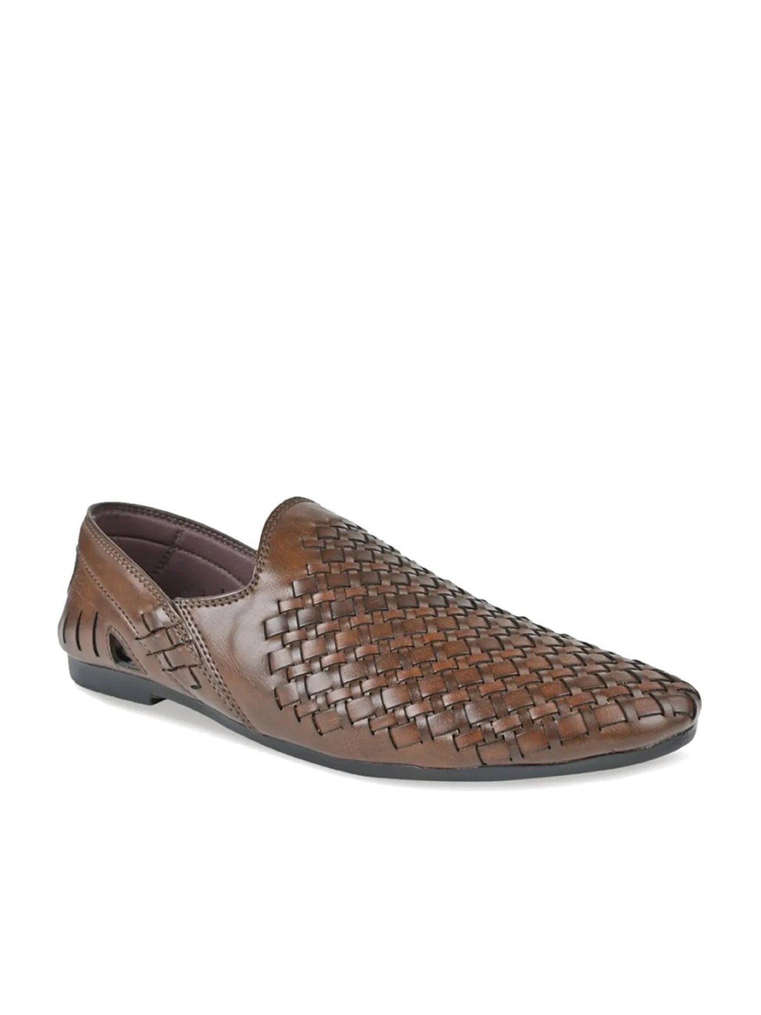 Fausto Men's Brown Ethnic Juttis