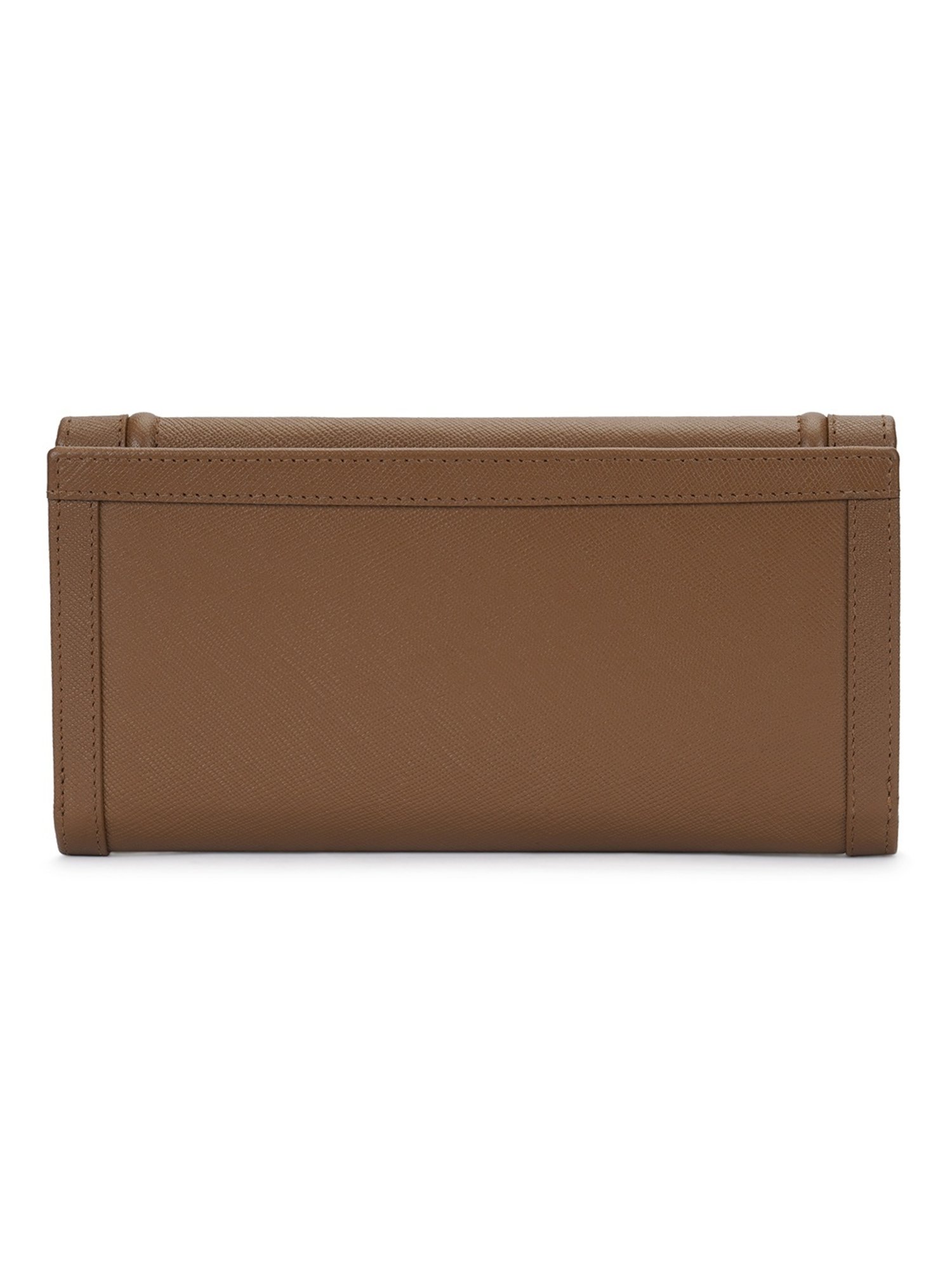 PERQUISITE LEONORA Brown Textured Tri-Fold Wallet for women