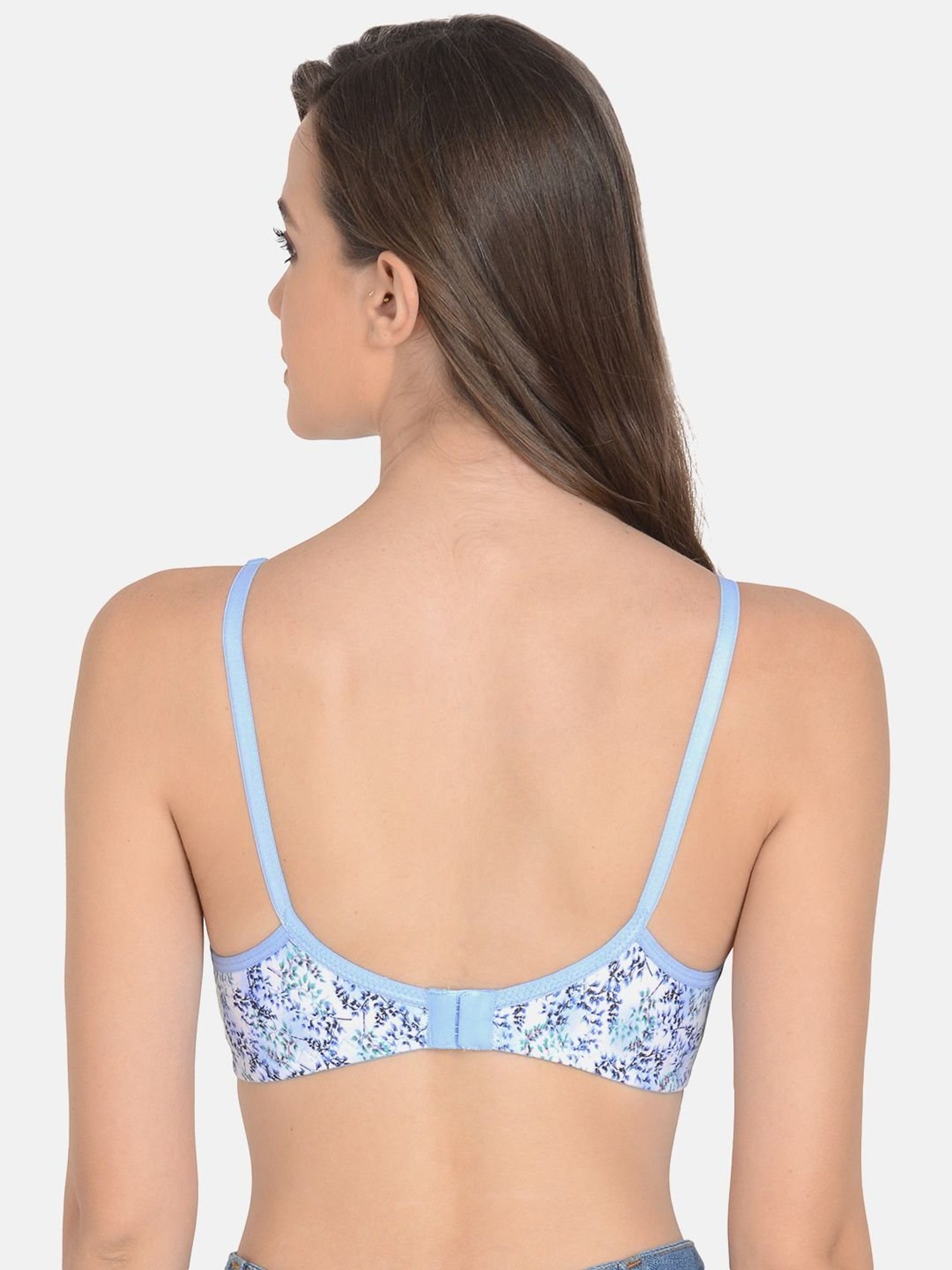 mod & shy Blue & Pink Printed Full Coverage Bra - Pack Of 3