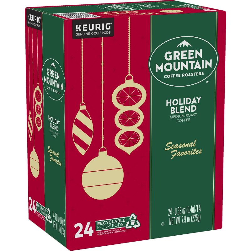 Green Mountain Coffee Holiday Blend Keurig K-Cup Coffee Pods - Medium Roast - 24ct
