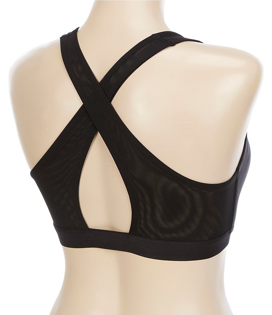 Half Moon by Modern Movement Mesh Zip Front Yoga Sports Bra