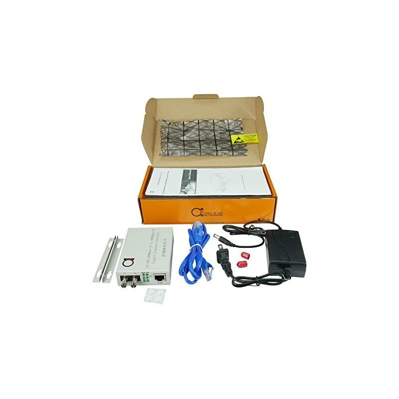 Mode ST Gigabit Fiber Media Converter Builtin Fiber Module 20 km 1242 Miles ST to UTP Cat5e Cat6 101001000 RJ45 Auto Sensing Gigabit or Fast Ethernet Jumbo Frame LLF Support