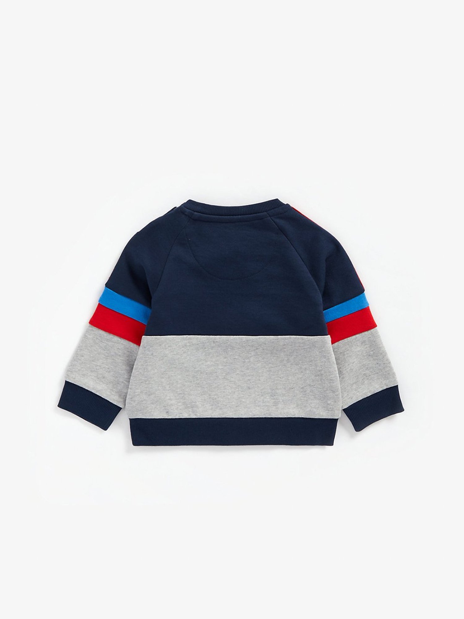Mothercare Kids Multicolor Color Block Full Sleeves Sweatshirt