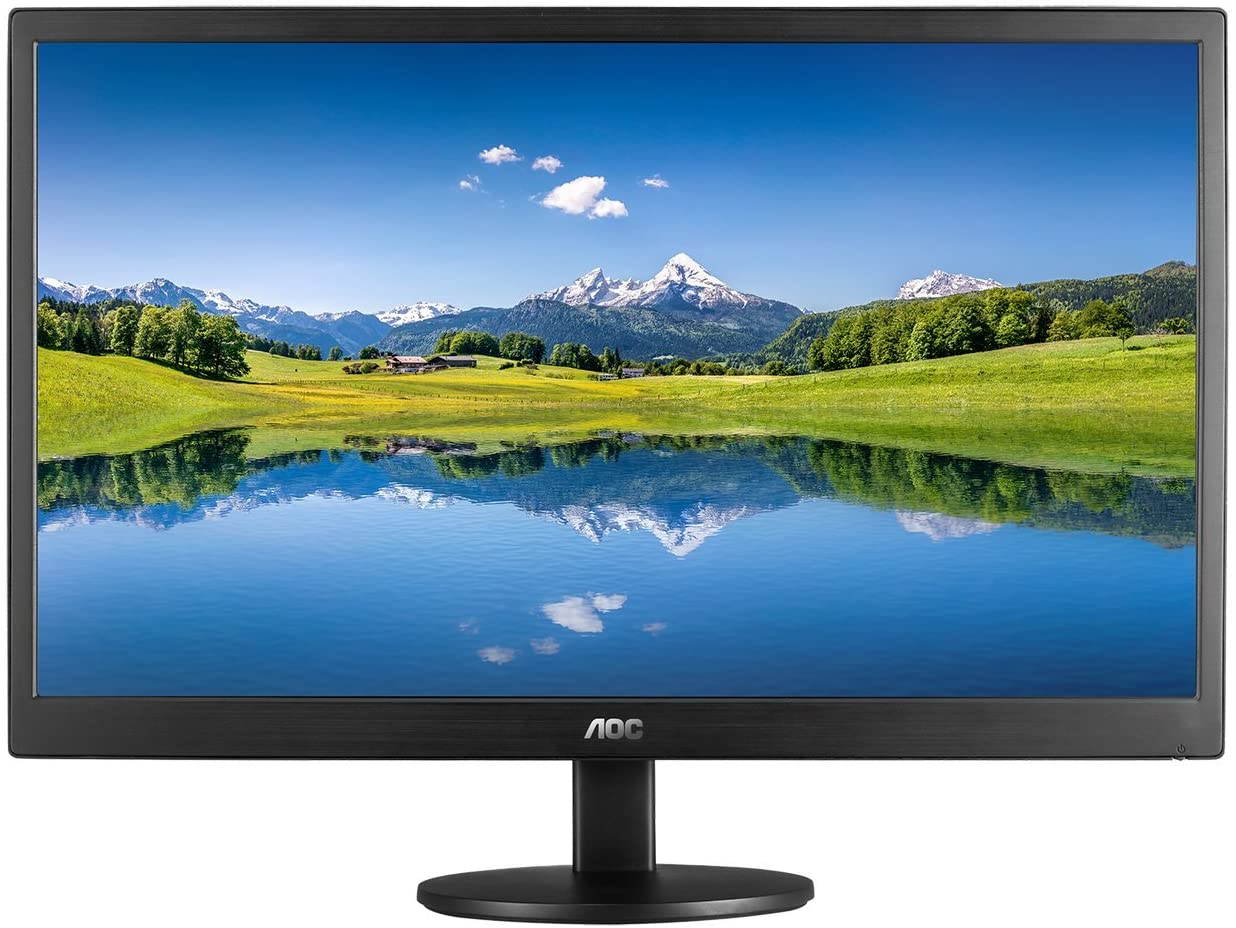 AOC E2070SWHN 19.5" HD 1600x900 Monitor, 5ms, HDMI/VGA, VESA, EPEAT Silver, EnergyStar