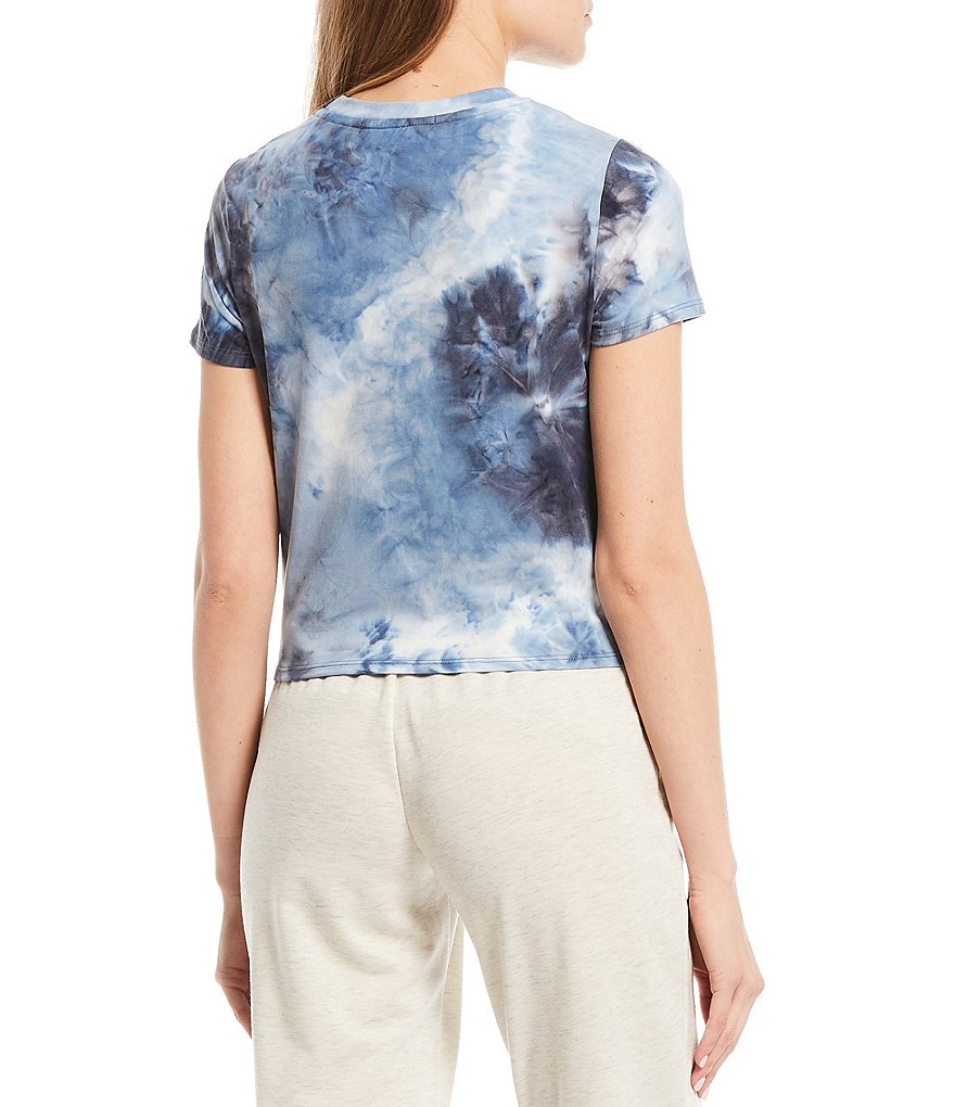 Honey & Sparkle Tie Dye Tie Front Tee