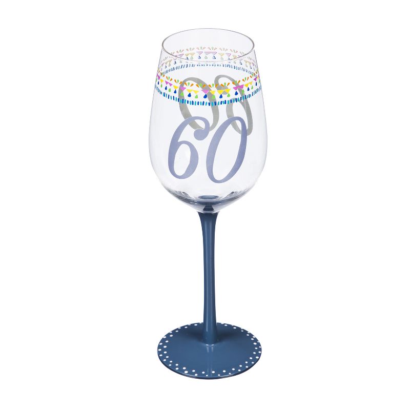 Evergreen Cypress Home Beautiful 60th Birthday Color Changing Wine Glass - 3 x 3 x 10 Inches Homegoods and Accessories for Every Space
