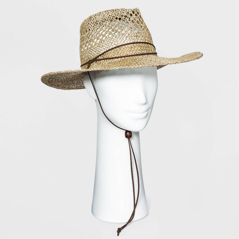 Women's Curled Brim Woven Seagrass Hat - Universal Thread™ - Natural