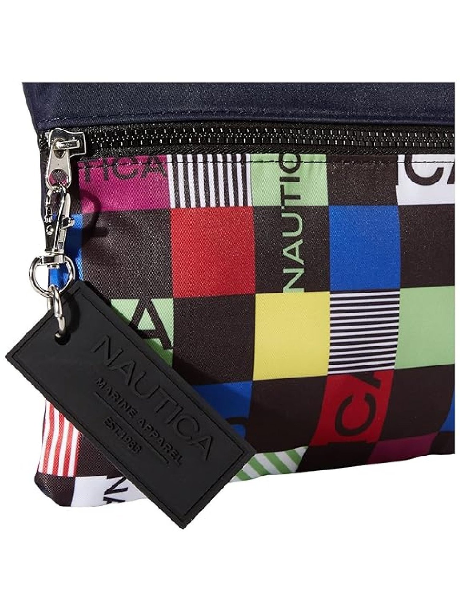 Nautica Navy Printed Medium Sling Handbag