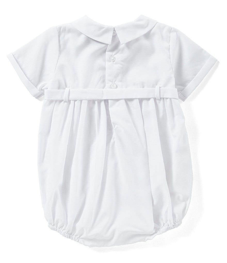 Friedknit Creations Baby Boys Newborn-9 Months Pleated Dot Tuxedo Styled Romper