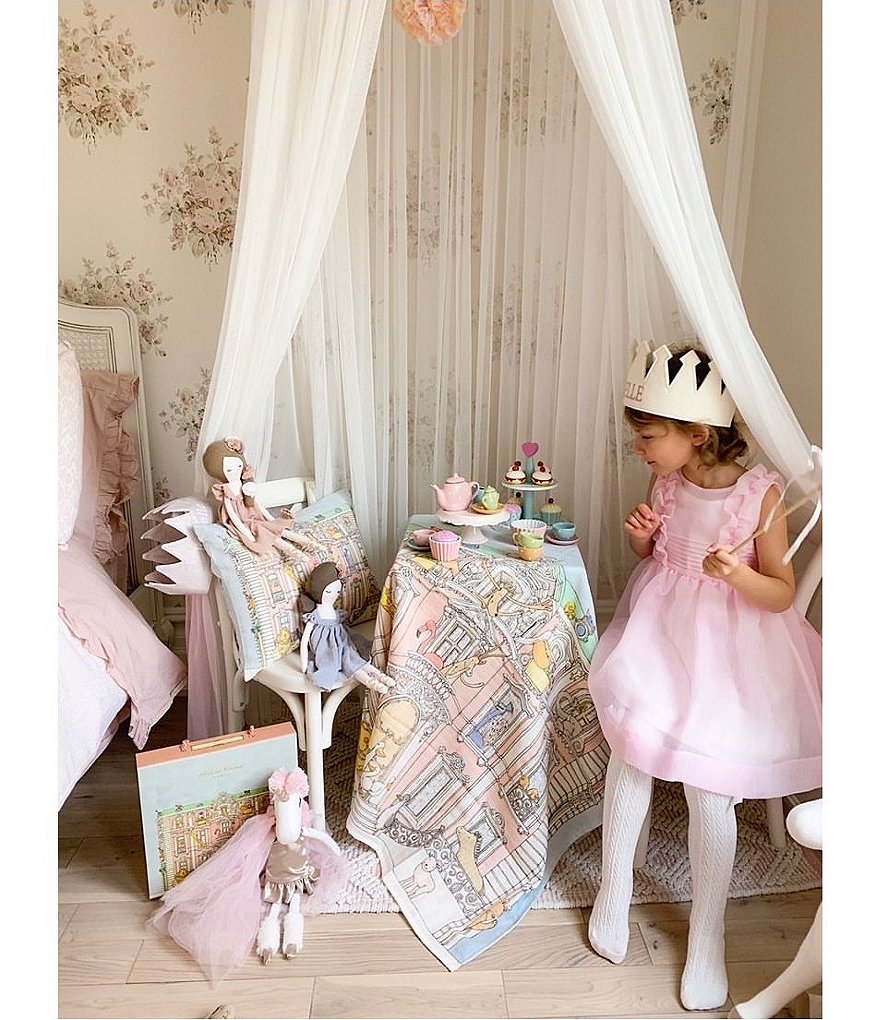 Atelier Choux Paris Organic Cotton Baby Monceau Mansion Swaddle Blanket with Gift Box