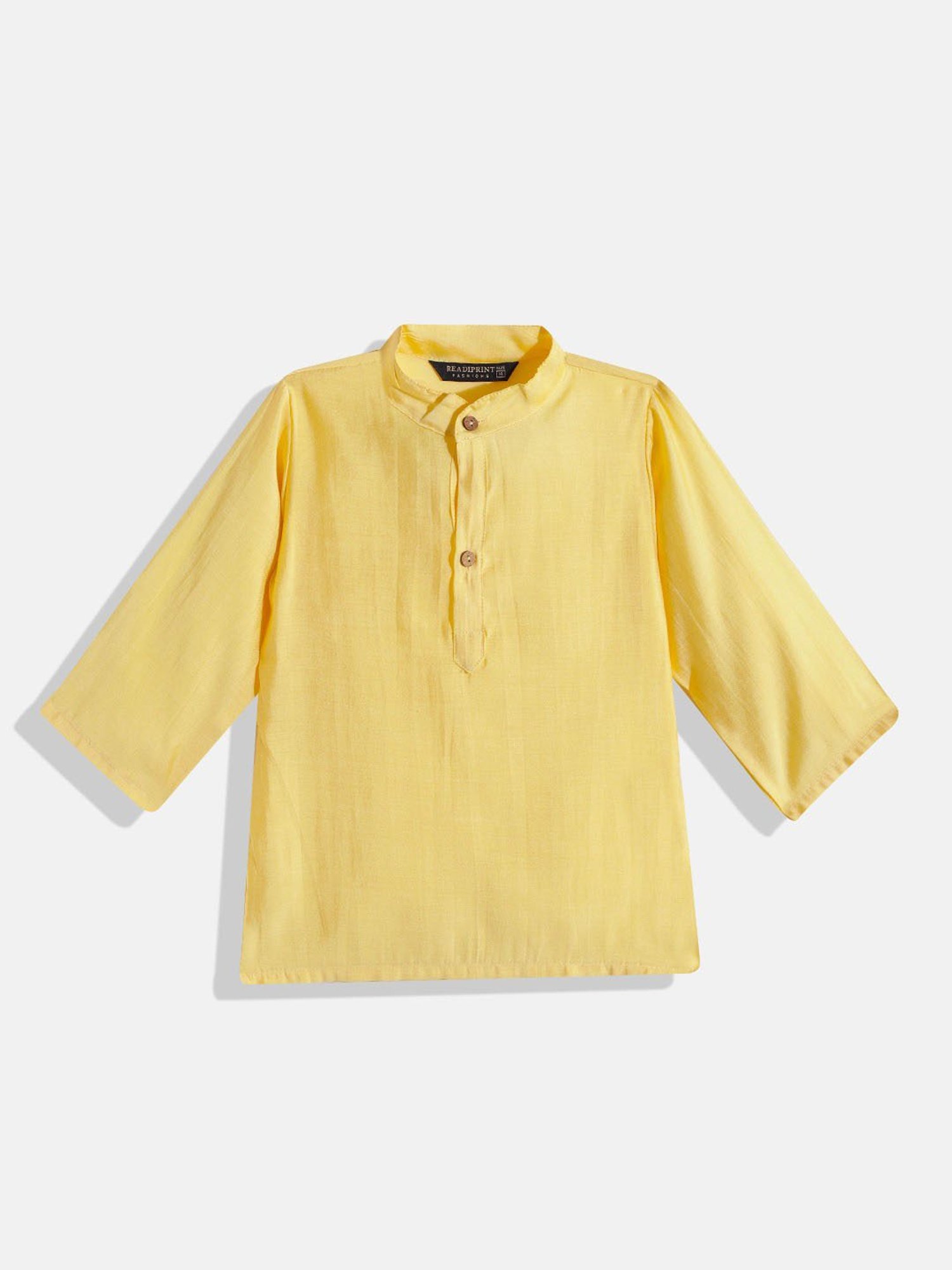 READIPRINT FASHIONS Kids Yellow & Red Printed Full Sleeves Kurta, Nehru Jacket with Pyjamas