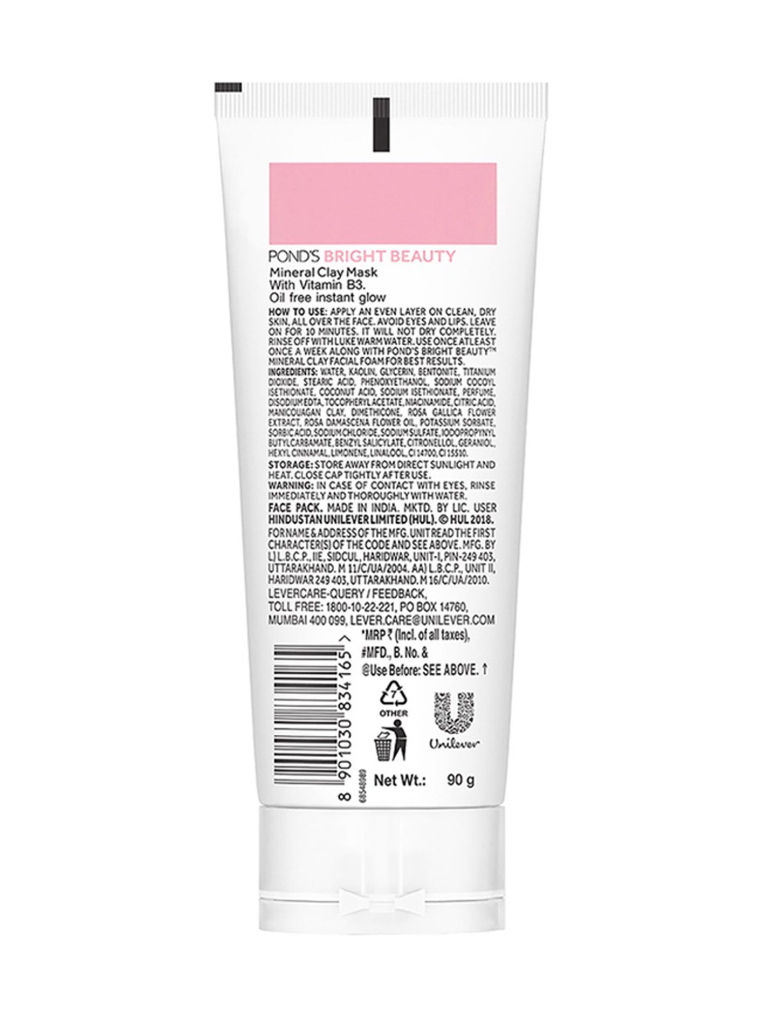 POND'S Bright Beauty Mineral Clay Face Mask - 90 gm