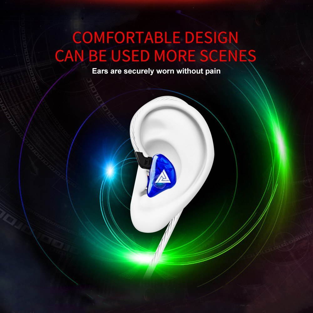 QKZ CK5 Headphones In-ear Wired Headset 3.5mm Jack Headphone Earhook for Smartphone MP3