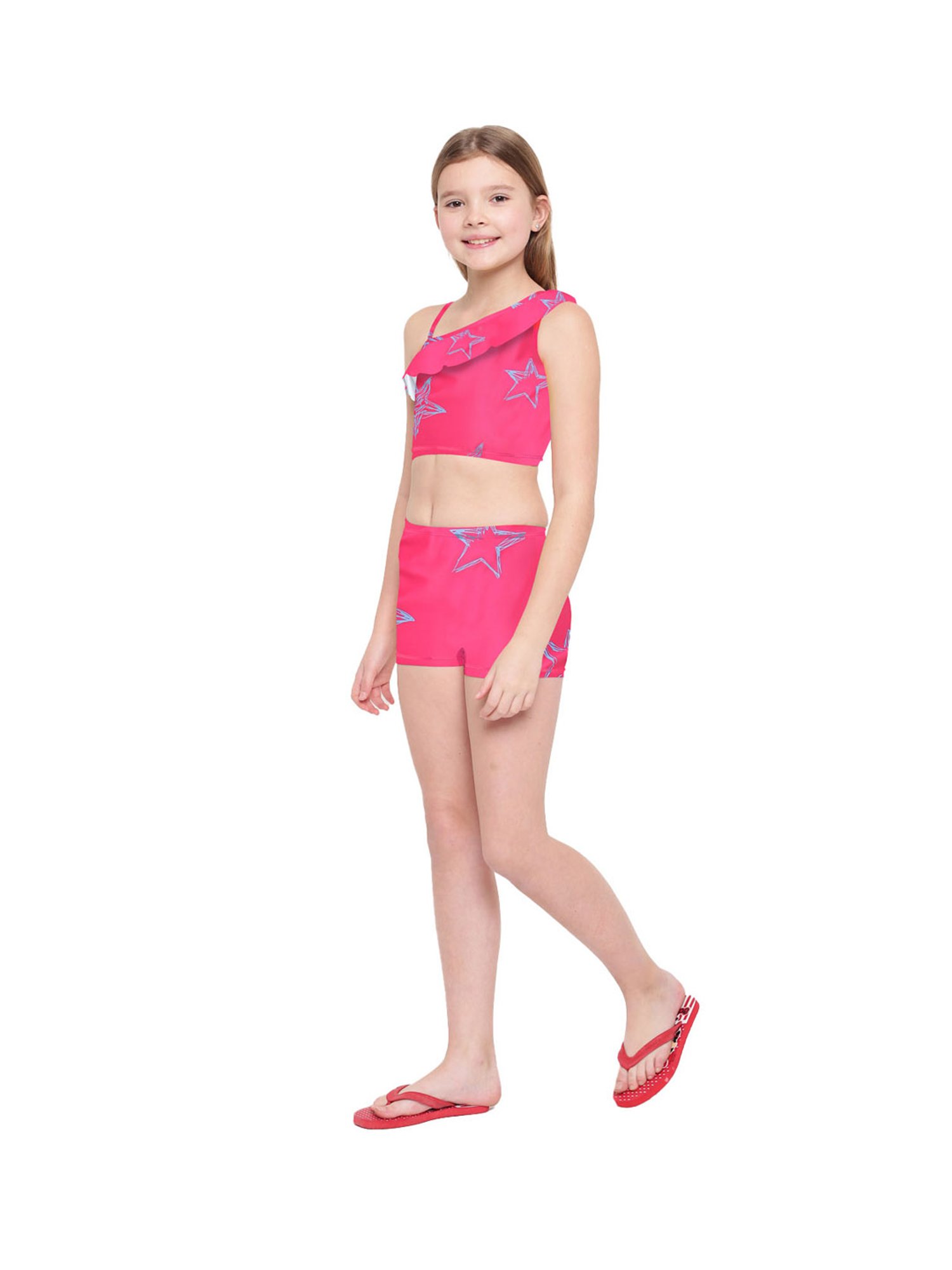 IO Kids Pink Printed Top with Shorts