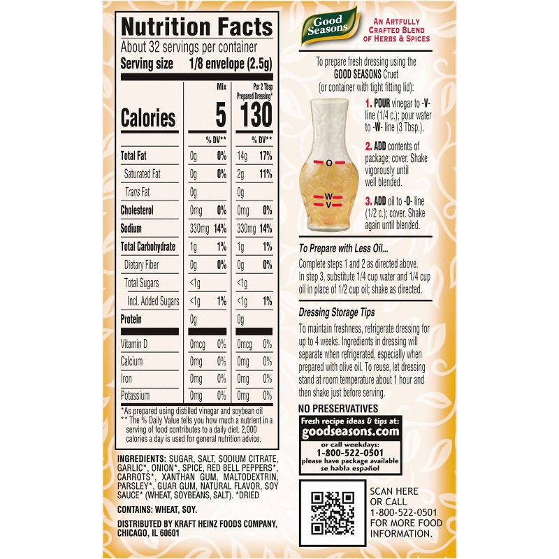 Good Seasons All Natural Italian Salad Dressing & Recipe Mix 4 ct