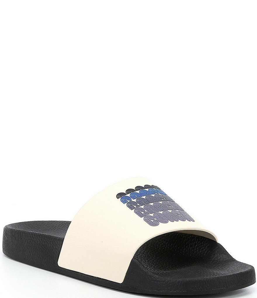 COACH Men's Coach Brand Pool Slides