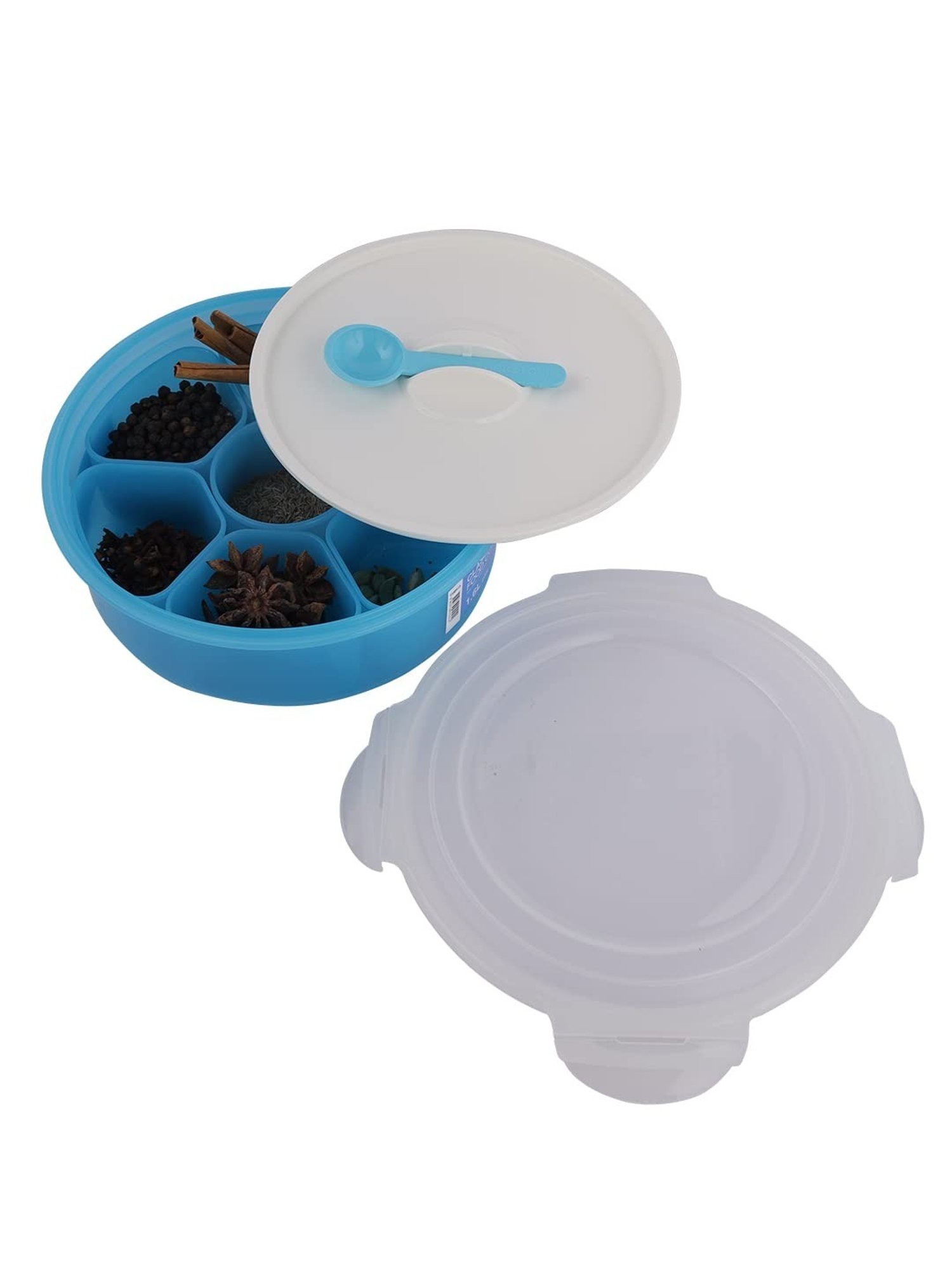 Lock & Lock Blue Plastic Classics Round Small Spice Kit