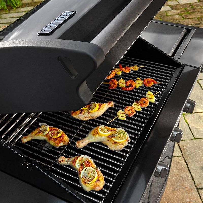 TYTUS 4 Burner Cart Gas Grill T400SSBLP-0.0.0 Black Stainless Steel
