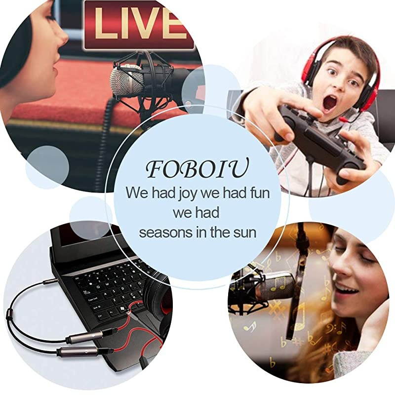 2 Pack Headphone Splitter Adapter  Headset Splitter Separate Headphones and Mic Jack 35mm Splitter for PS4 Xbox One Laptops PC Gaming Headset Tablet Smartphone