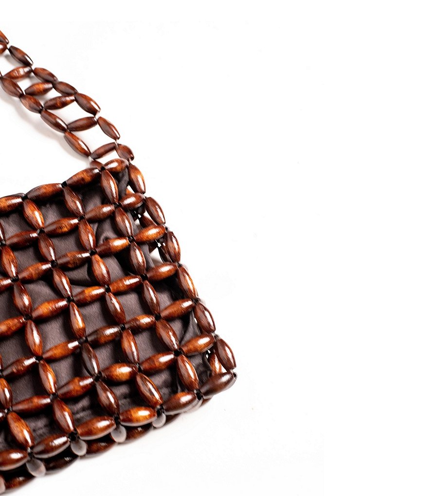 Beachgold Aswan Wooden Beads Shoulder Bag