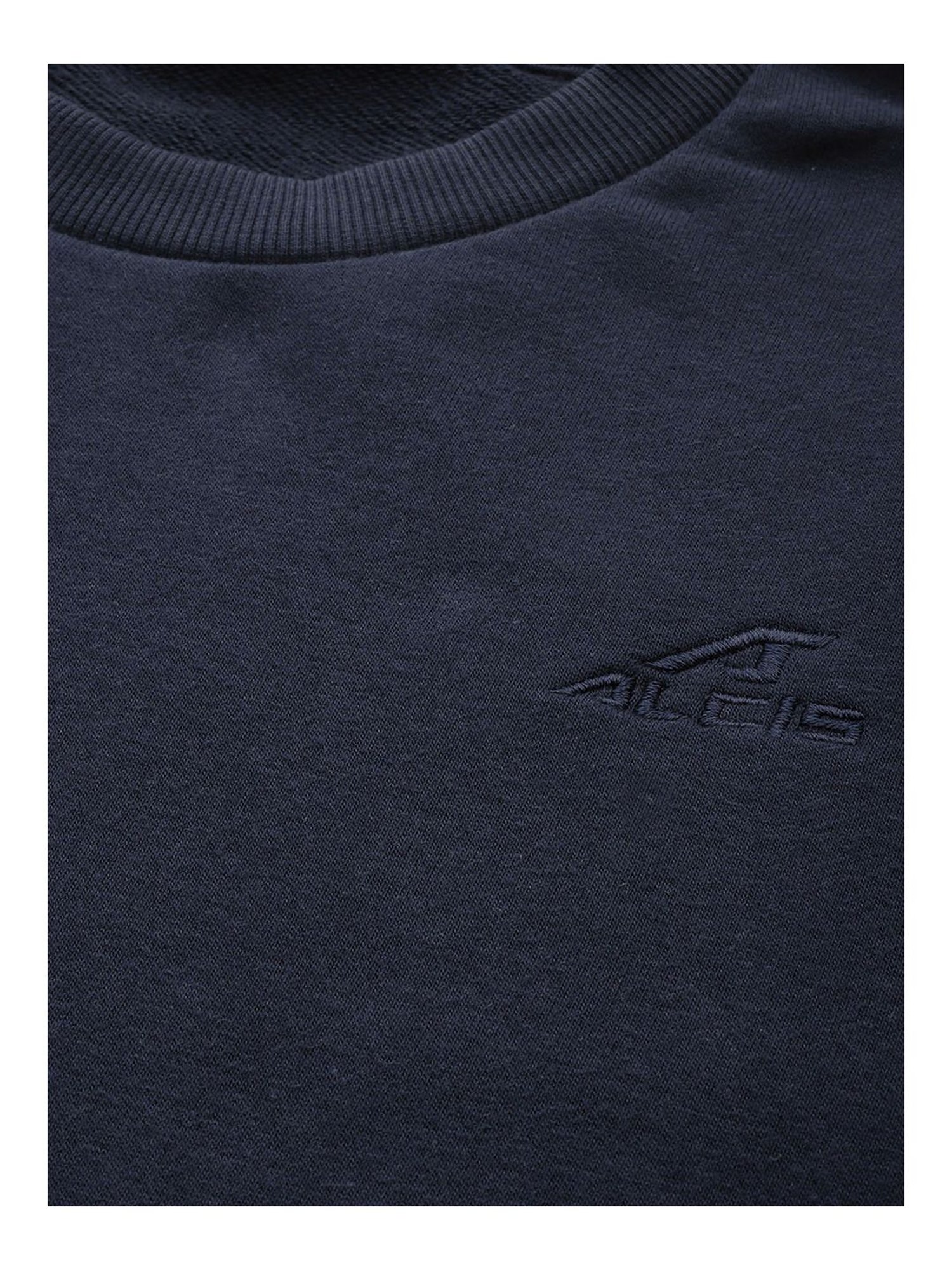 ALCIS Navy Cotton Regular Fit Sweatshirt