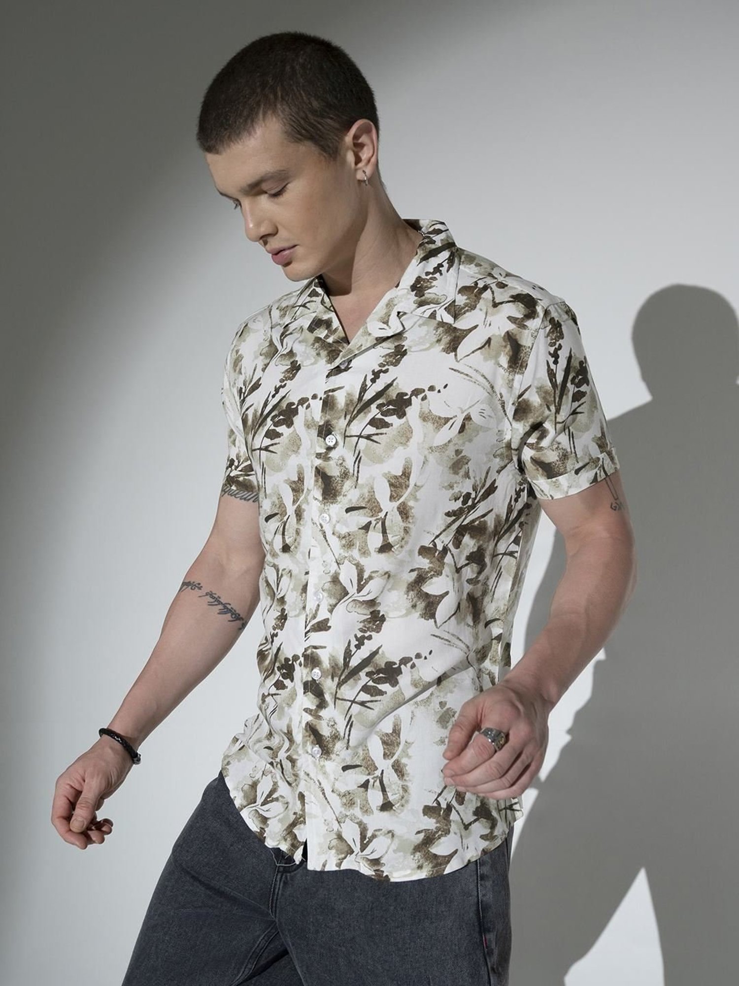 Hubberholme Multicolored Boxy Fit Printed Shirt
