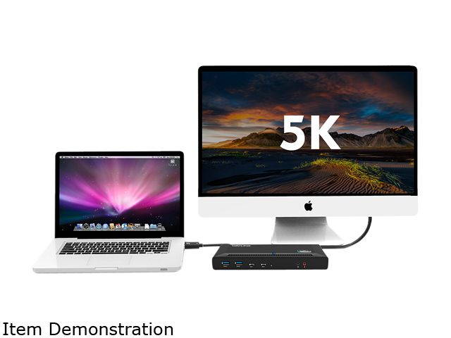 Wavlink USB C Dual 4K HDMI&DP Universal Docking, with 60W Power Delivery, Dual 4K@60Hz, Single 5K@60Hz Displaylink Dock 2 x HDMI, 2 x DisplayPort, Gigabit Ethernet, 2 x USB-C Ports, 4 x USB 3.0, Audio