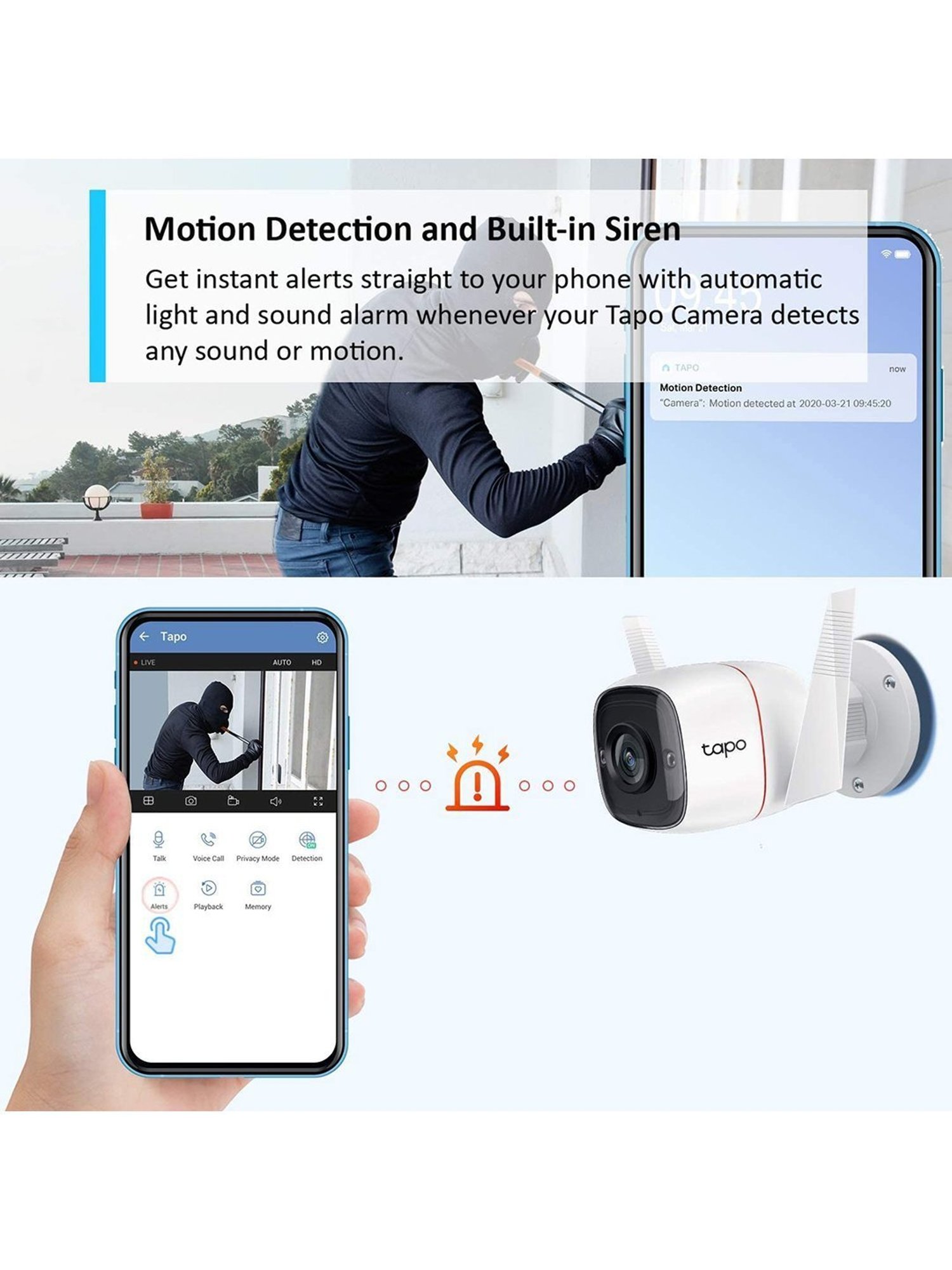 TP-LINK Tapo C310 3MP 1296p Outdoor Wi-Fi Security Camera (White)