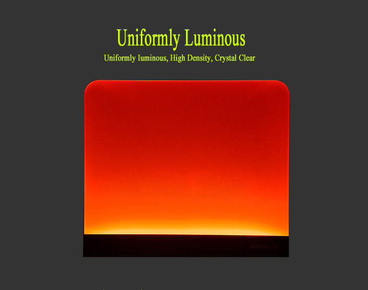 Rantopad Cube Acrylic LED Backlit Gaming Mouse Pad - USB Power Supply, No-skid Base, No-tangle cable, 10.2x8.6x0.2 in - Orange