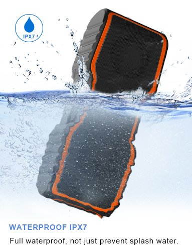 AOMAIS Sport II Portable Wireless Bluetooth Speakers 4.0 Waterproof IPX7, 20W Bass Sound, Stereo Pairing, Durable Design Backyard, Outdoors, Travel, Pool, Home Party (Orange)