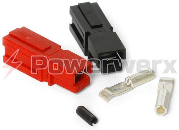 Powerwerx PP15-10 15 Amp Unassembled Red/Black Anderson Powerpole Connectors - 10 Sets