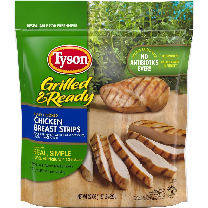 Tyson Grilled & Ready Chicken Breast Strips - Frozen - 22oz