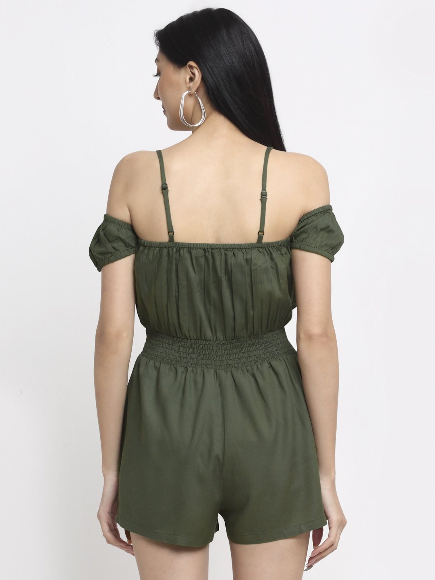NEUDIS Olive Green Sleeveless Jumpsuit