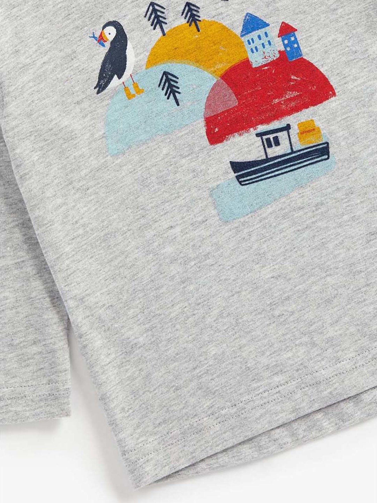 Mothercare Kids Grey Cotton Printed Full Sleeves T-Shirt