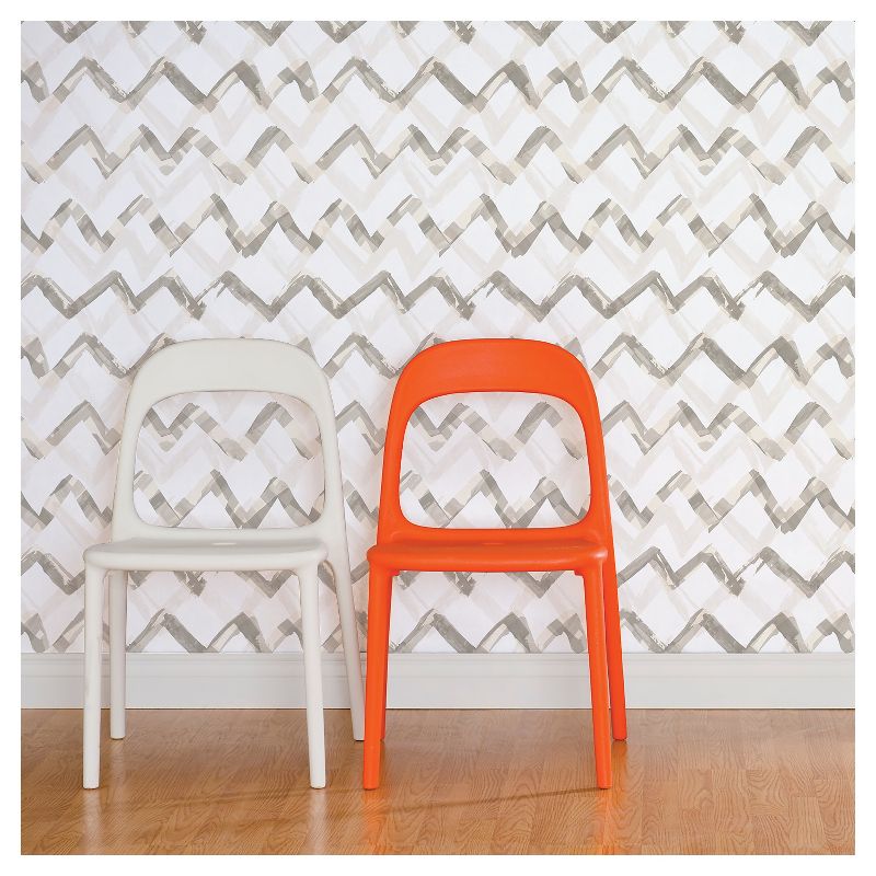 Devine Color Painted Chevron Peel & Stick Wallpaper