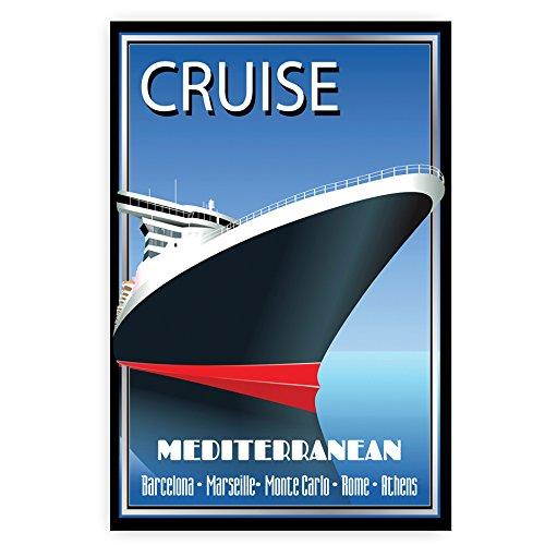 VINTAGE TRAVEL POSTERS postcard set of 20. Post card variety pack of retro style poster postcards. Made in USA.