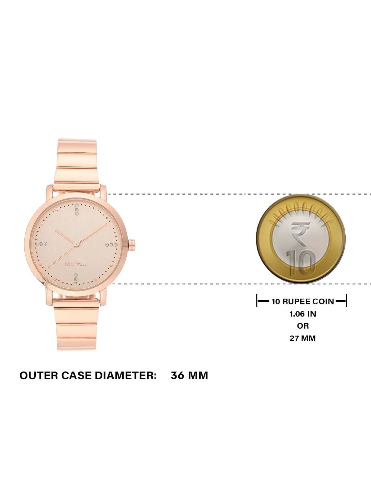 Nine West NW-2278RORG Analog Watch for Women